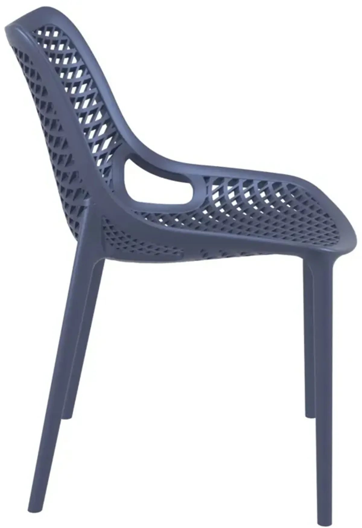 32.25" Black Stackable Outdoor Patio Dining Chair