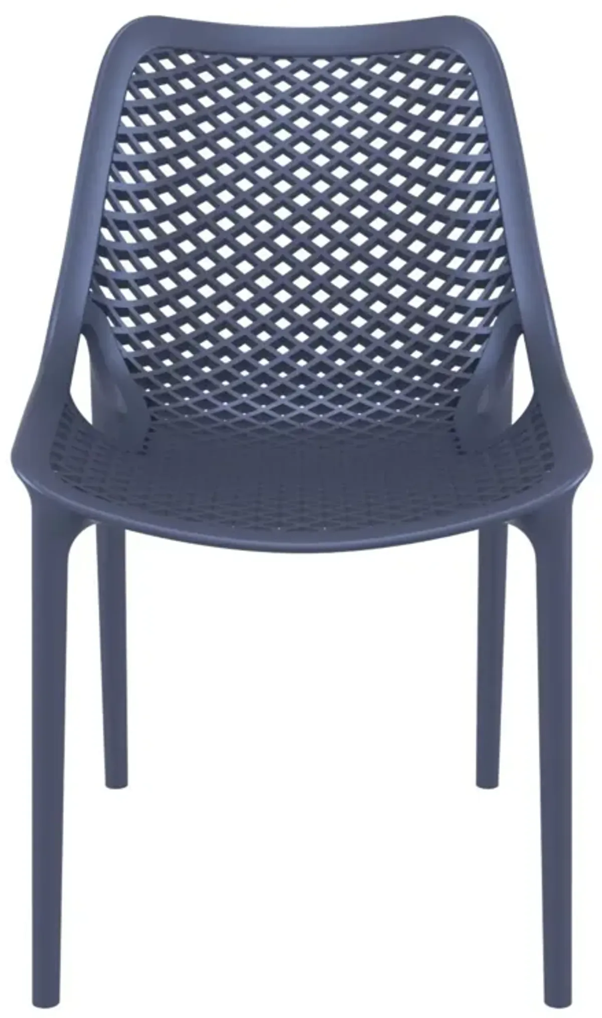 32.25" Black Stackable Outdoor Patio Dining Chair