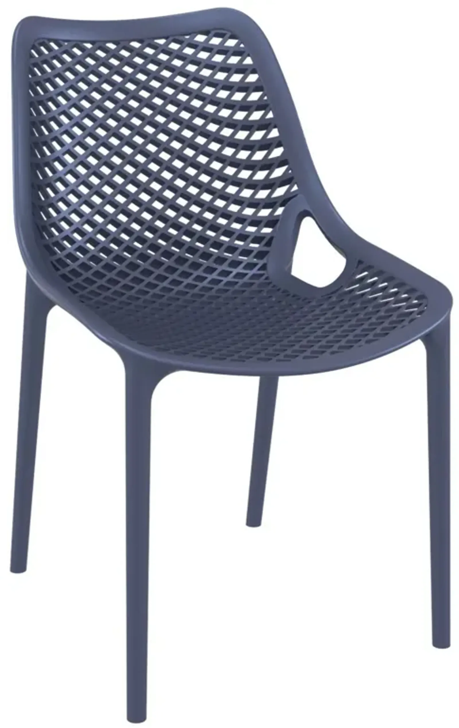 32.25" Black Stackable Outdoor Patio Dining Chair