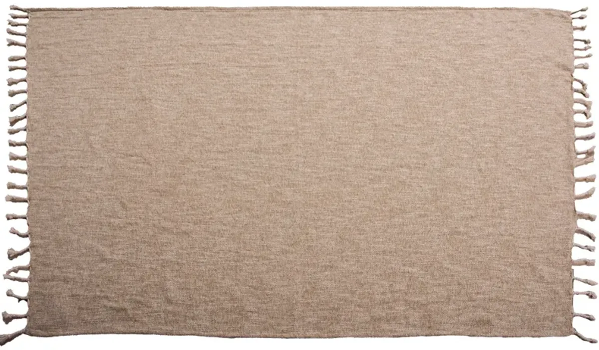 Natural 50" x 60" Throw Blanket