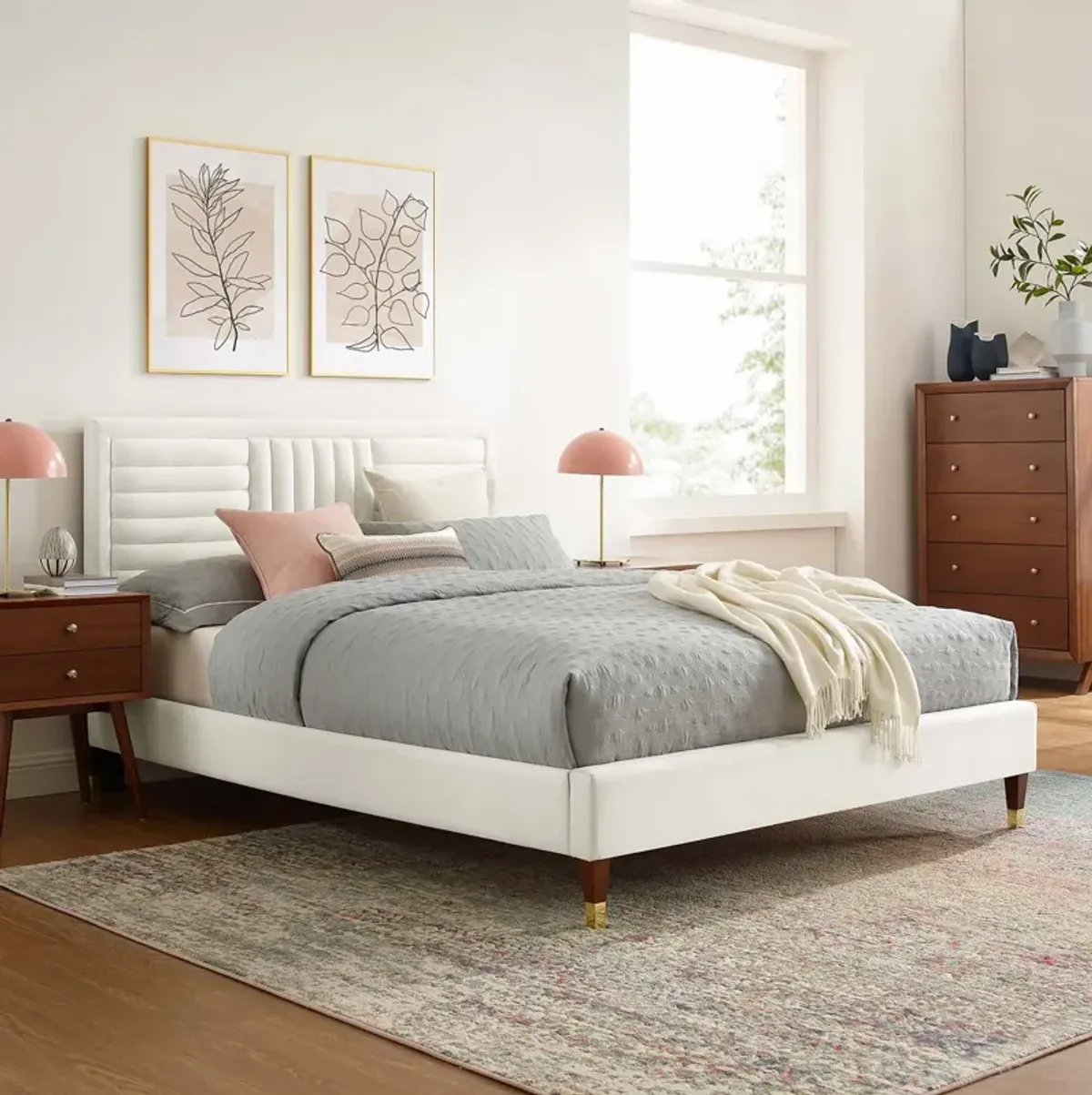 Modway - Sofia Channel Tufted Performance Velvet Full Platform Bed