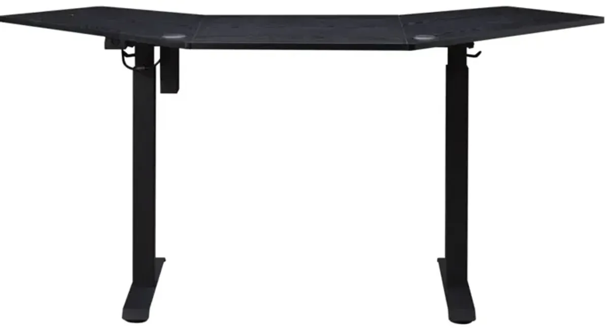 KOWO K314 Corner Electric Height Adjustable Standing Desk, Black