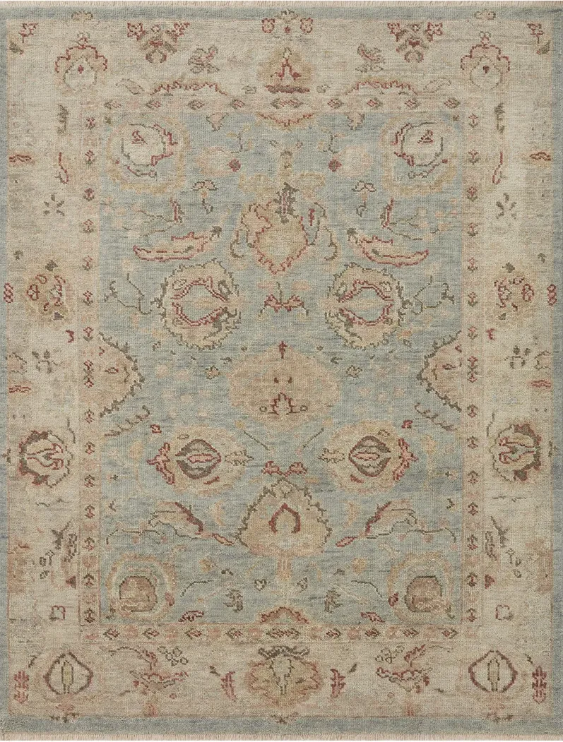 Helena HEL01 Light Blue/Beige 9'6" x 13'6" Rug