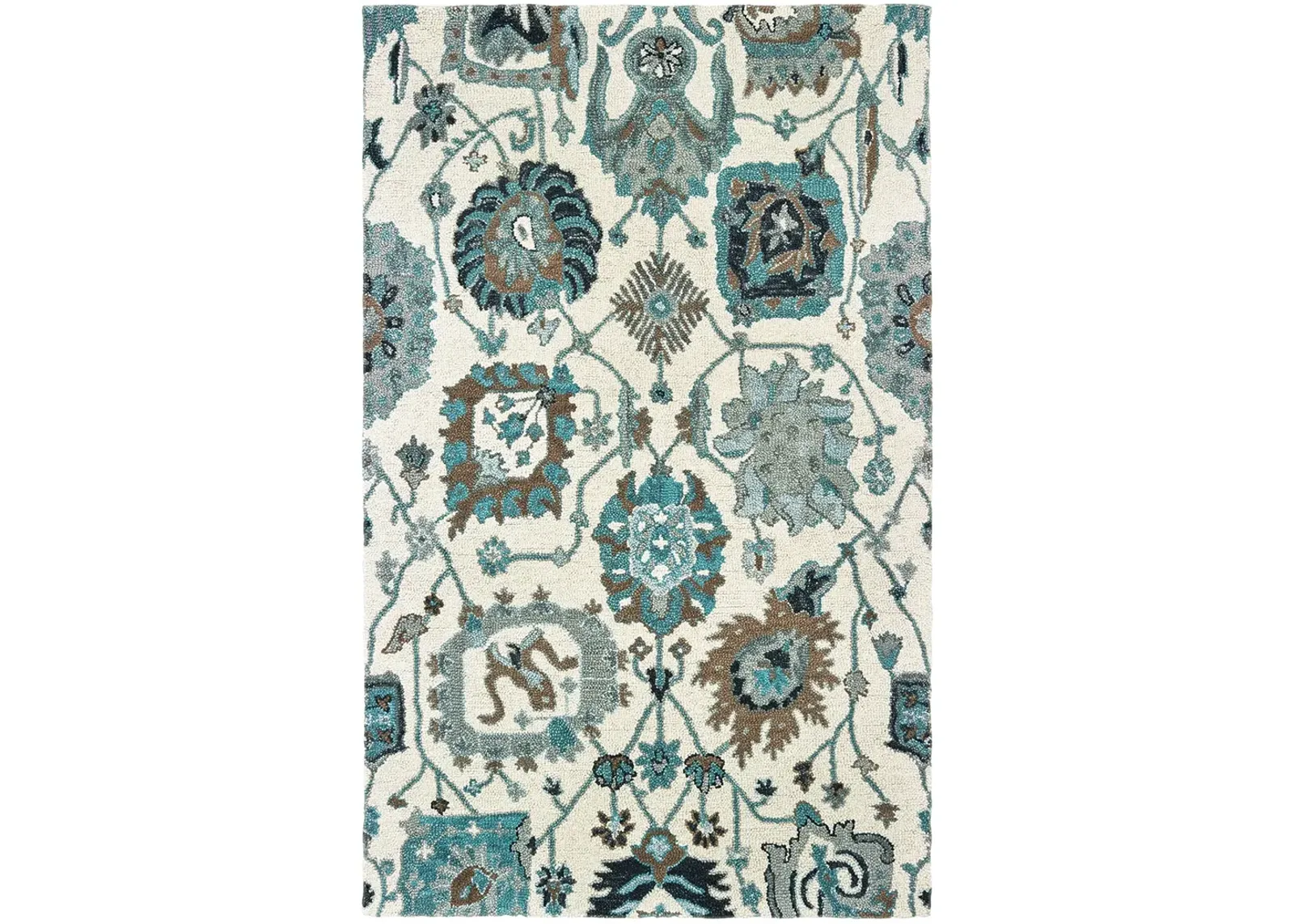 Zahra 3'6" x 5'6" Ivory Rug