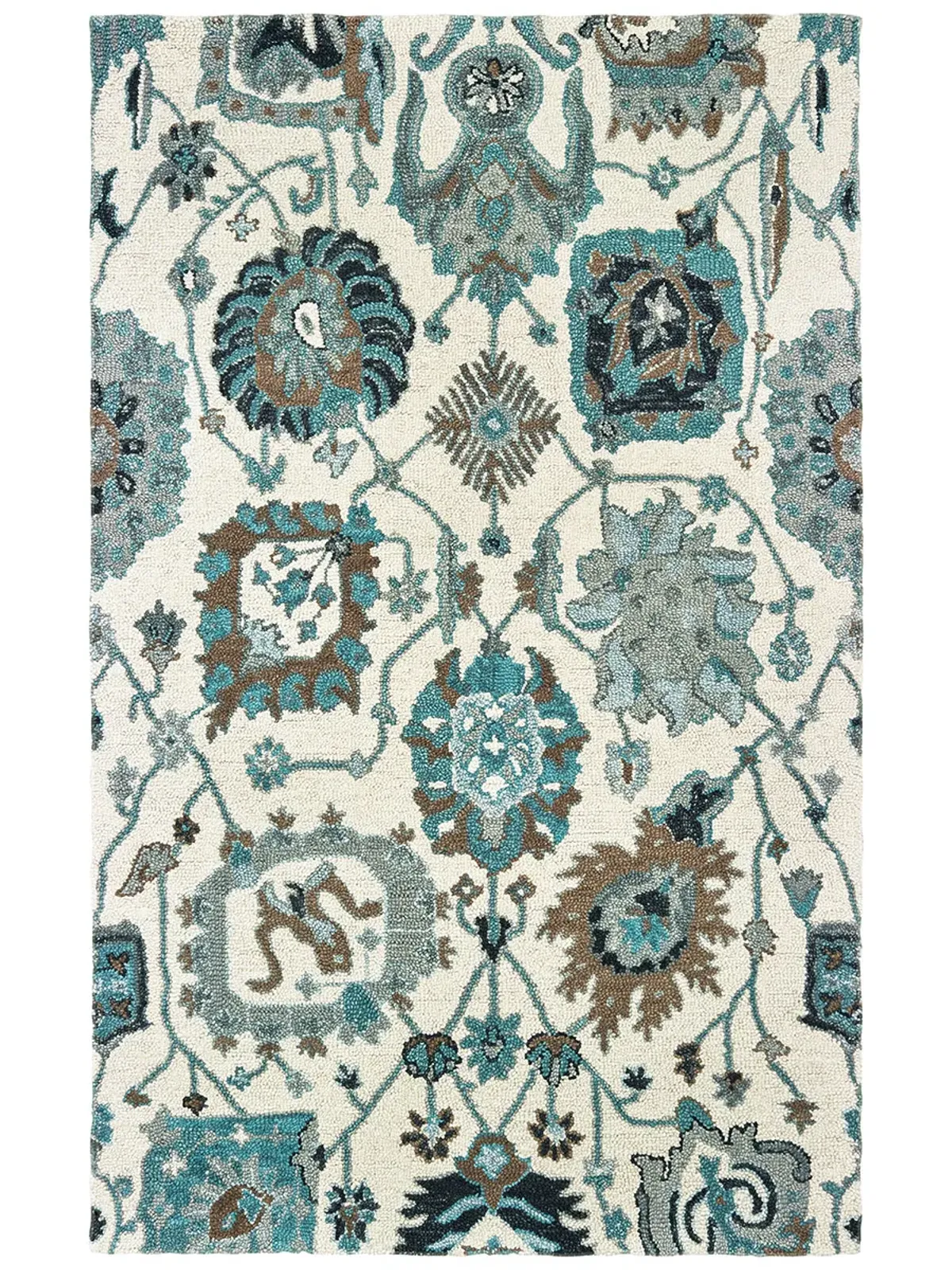 Zahra 3'6" x 5'6" Ivory Rug