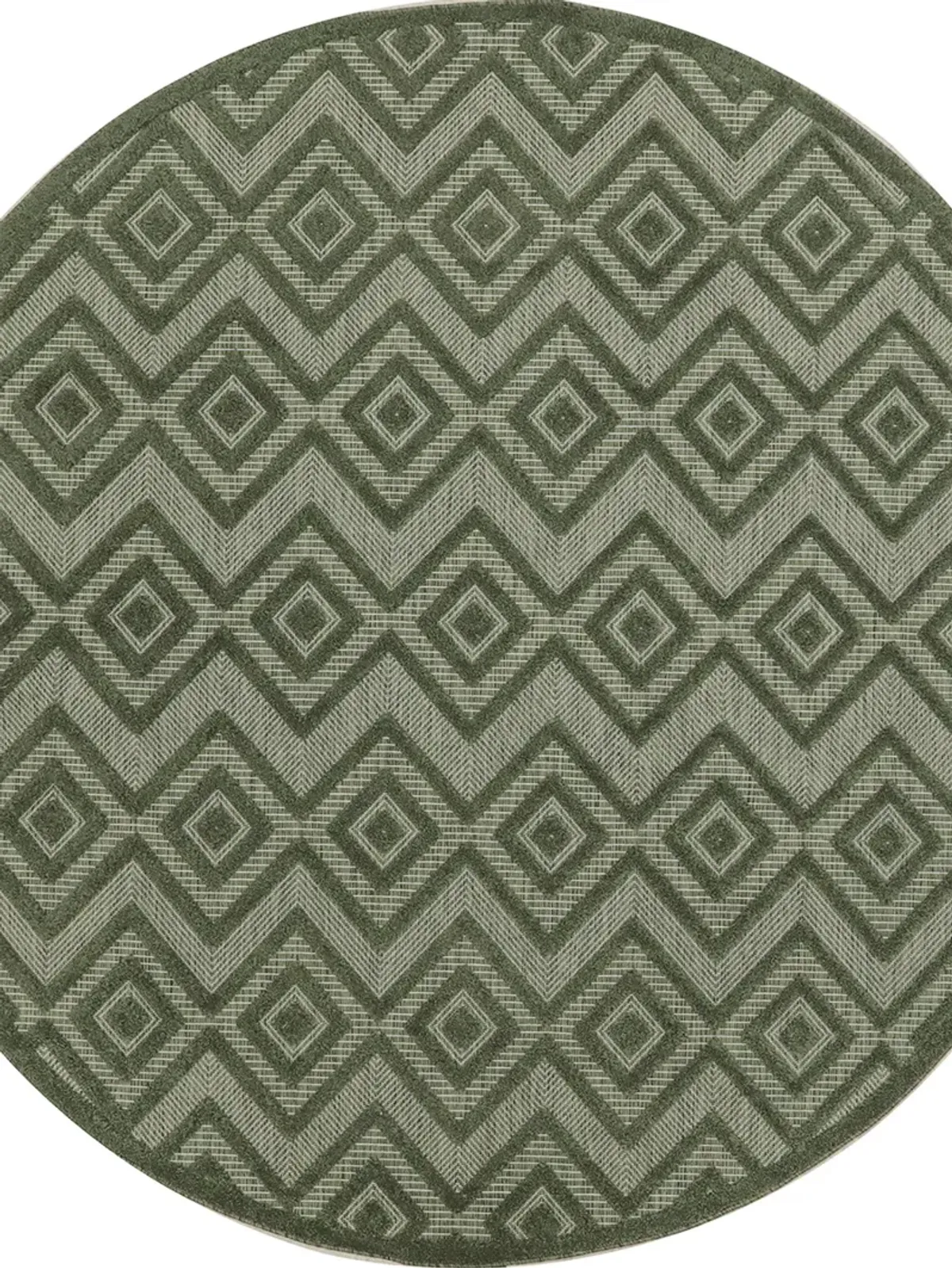 Versatile NRV01 Green 8' x Round Rug