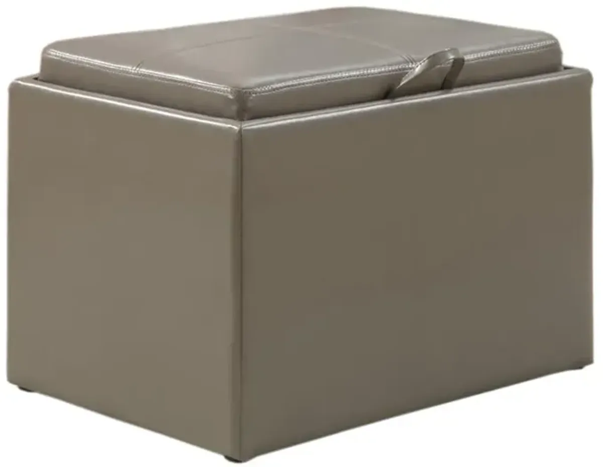 Convience Concept, Inc. Accent Storage Ottoman with Reversible Tray