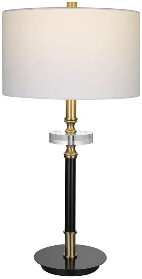 Maud Aged Black Table Lamp