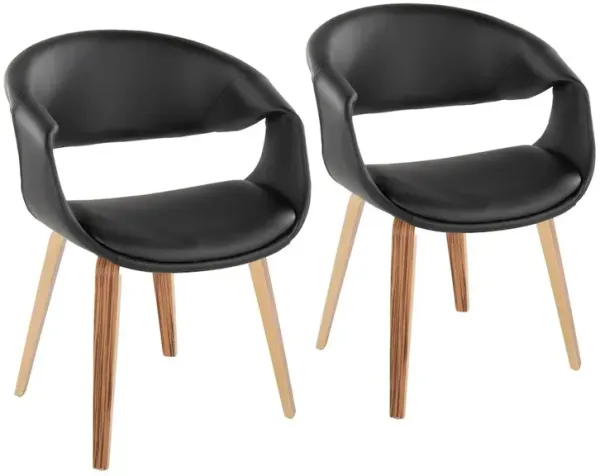 LumiSource Curvo Upholstered Chair - Set of 2