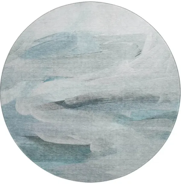 Ravenna RN11 Teal 8' Round Rug