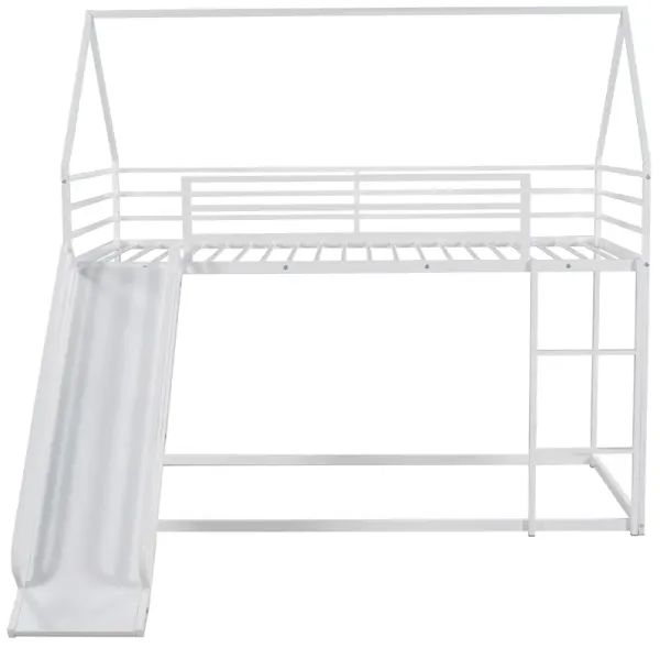 Merax House Bunk Bed with Ladder and Slide