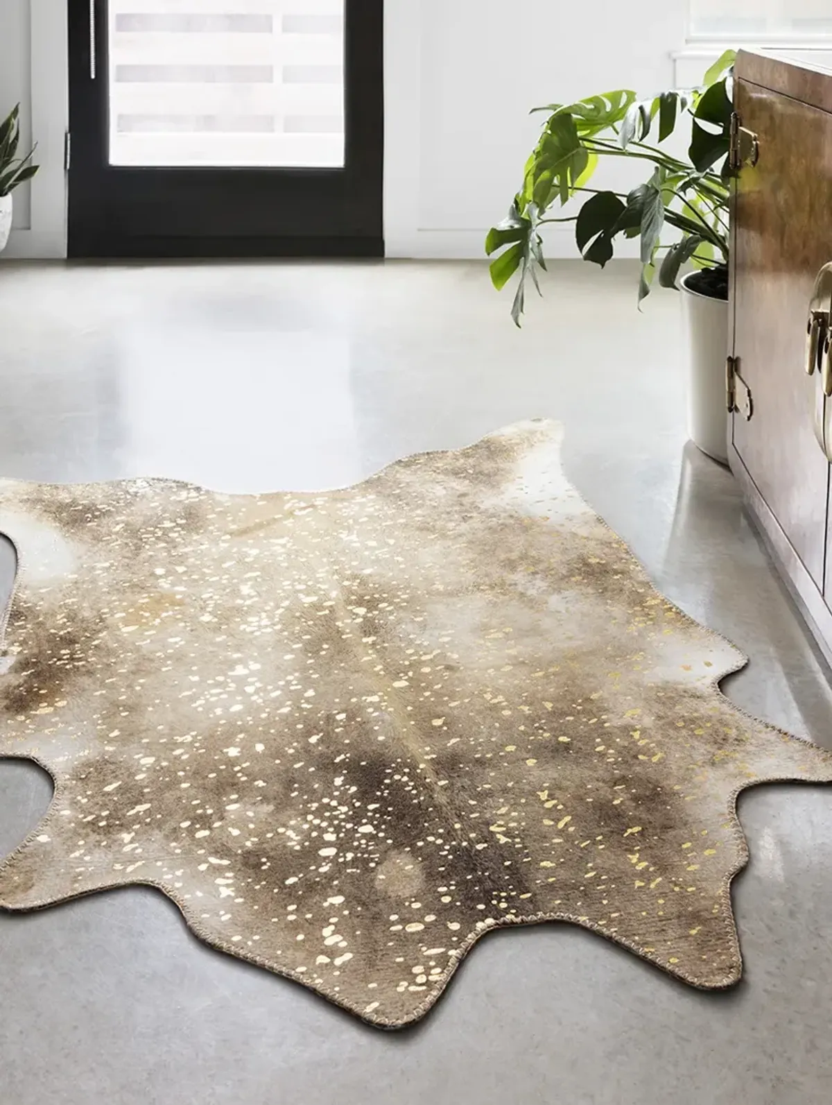Odessa ODE01 Mocha/Sand 5' x 6'6" Rug