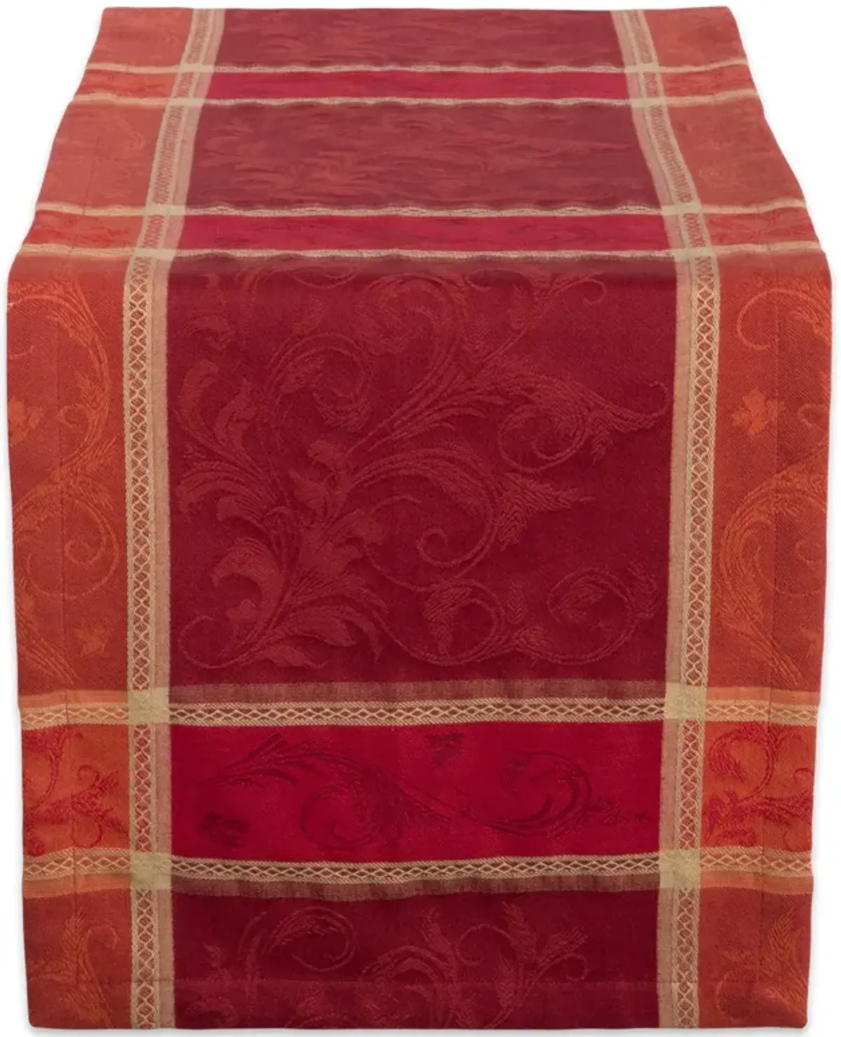 72" Red and Orange Harvest Wheat Table Runner