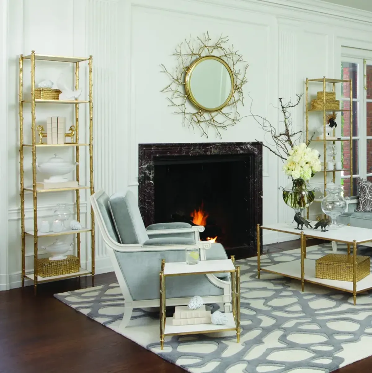 Arbor Etagere-Brass