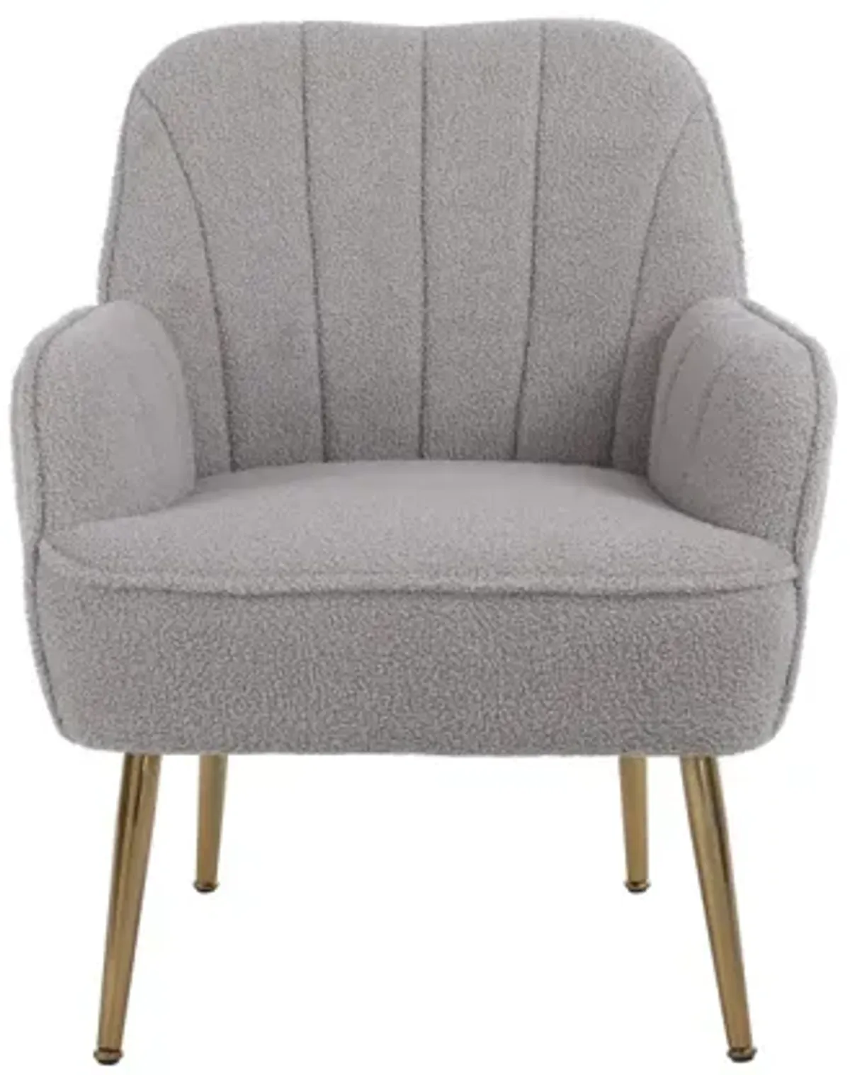 Modern Mid Century Chair Tufted Sherpa Armchair For Living Room Bedroom Office Easy Assemble