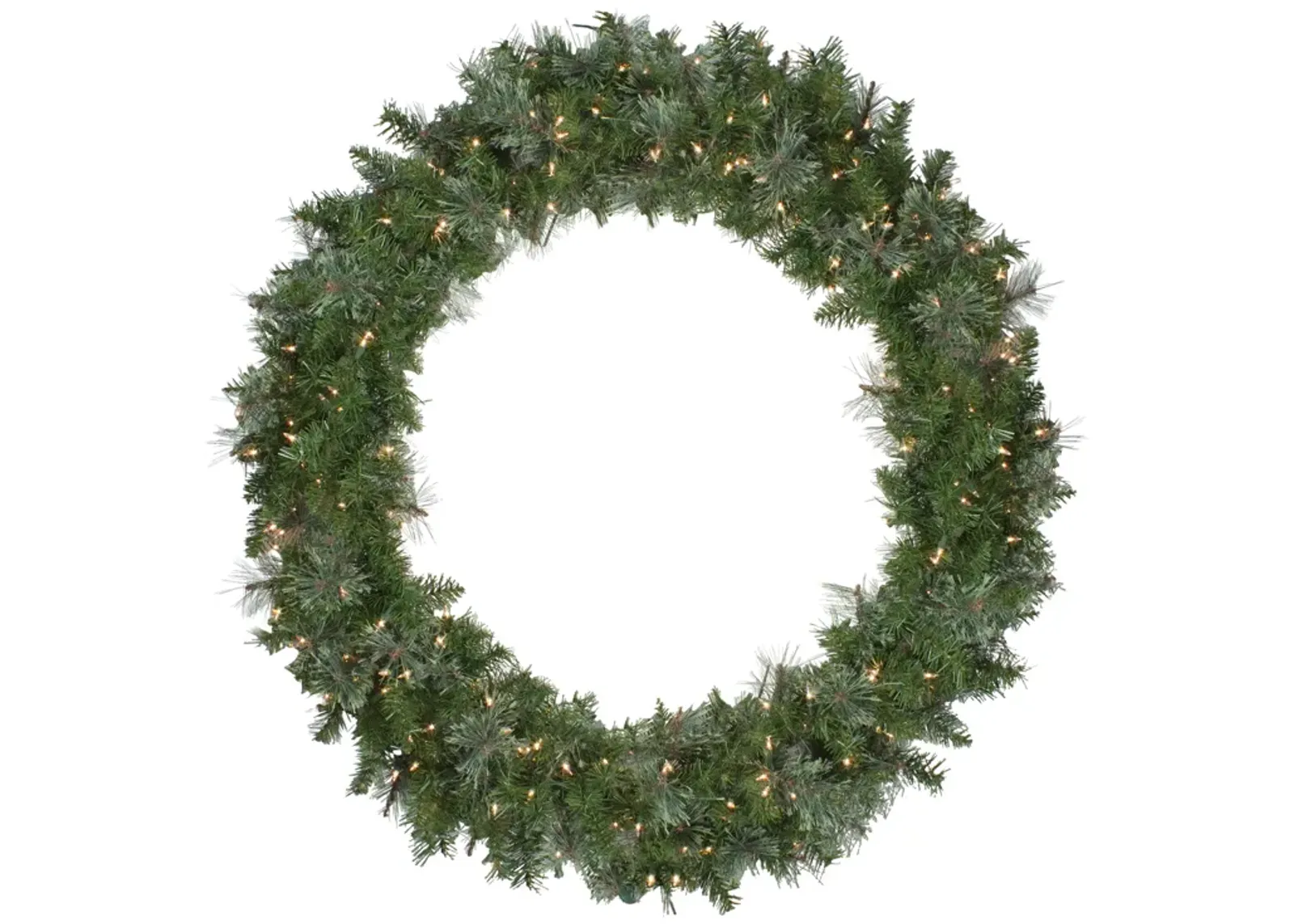 Pre-Lit Mixed Cashmere Pine Artificial Christmas Wreath - 48-Inch  Clear Lights