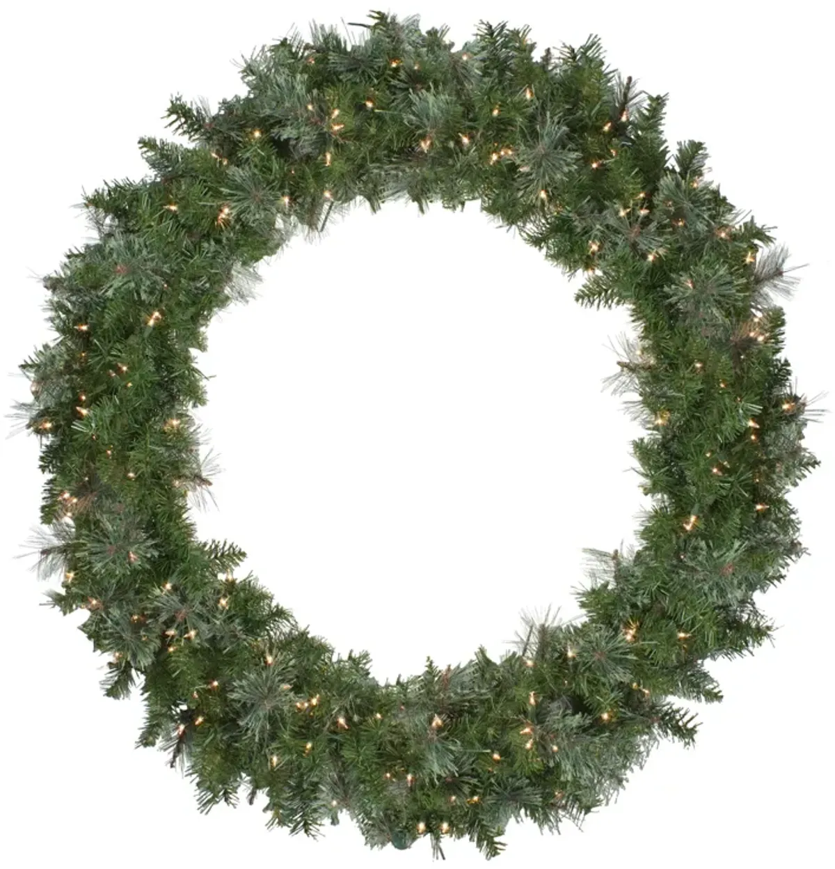 Pre-Lit Mixed Cashmere Pine Artificial Christmas Wreath - 48-Inch  Clear Lights