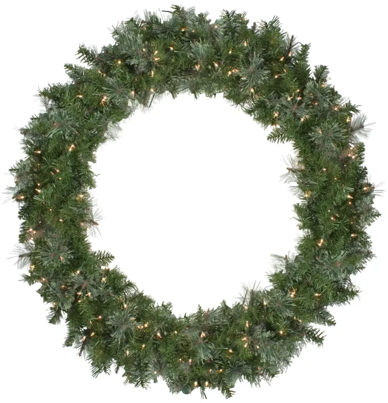 Pre-Lit Mixed Cashmere Pine Artificial Christmas Wreath - 48-Inch  Clear Lights