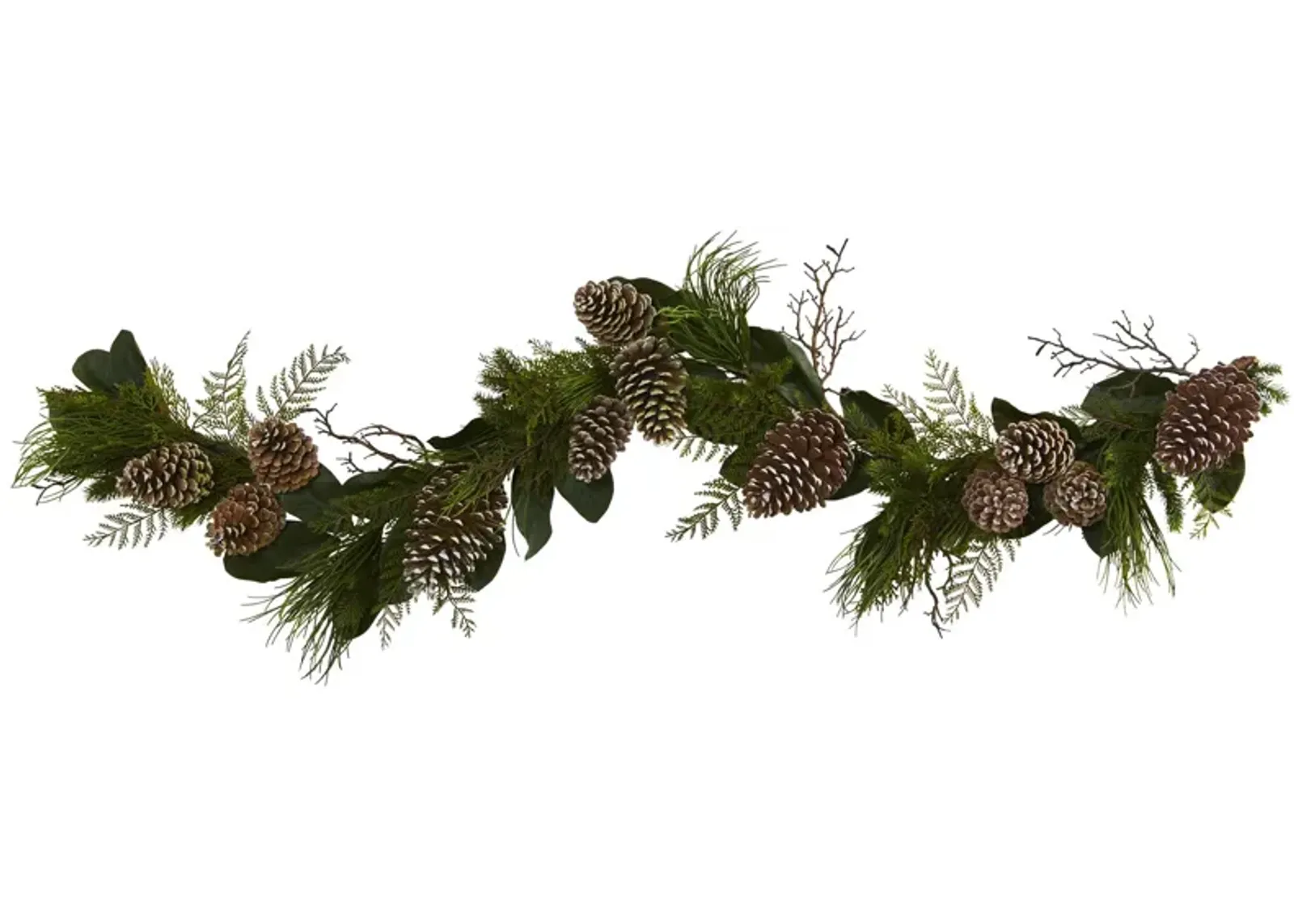 HomPlanti 6' Pine Cone and Pine Artificial Garland