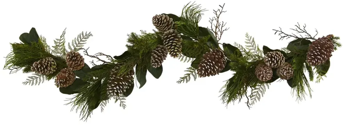 HomPlanti 6' Pine Cone and Pine Artificial Garland