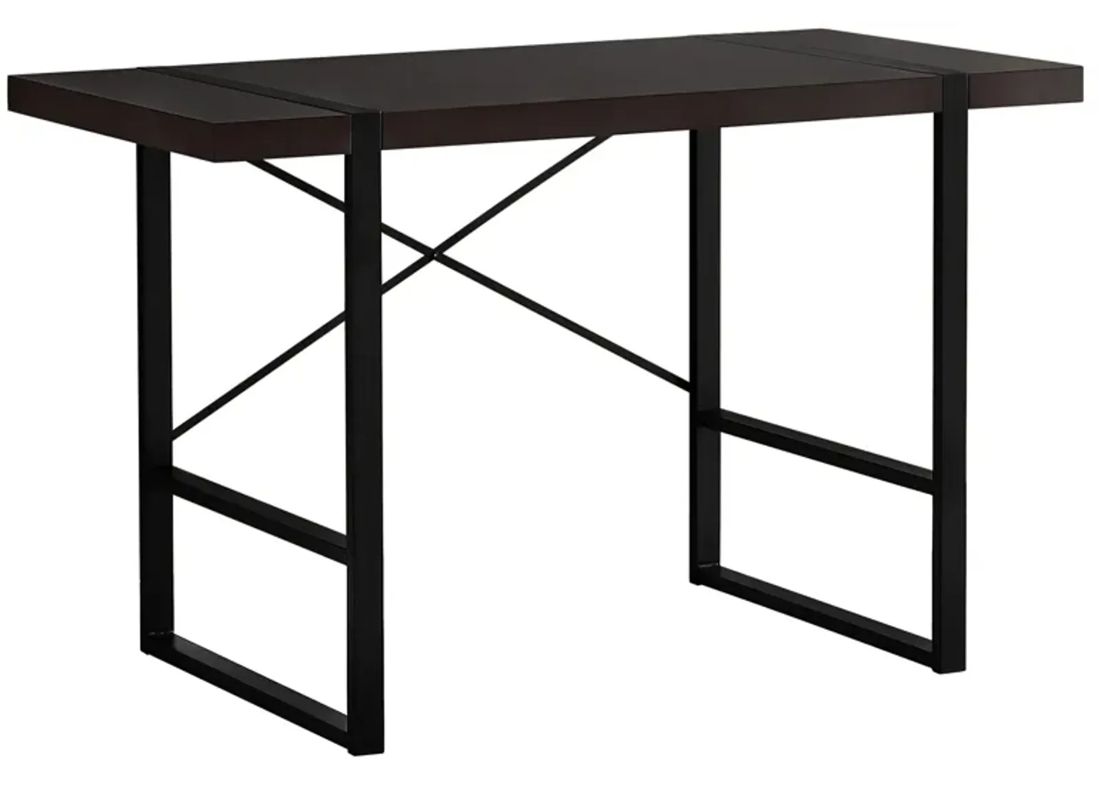 Monarch Specialties I 7311 Computer Desk, Home Office, Laptop, 48"L, Work, Metal, Laminate, Brown, Black, Contemporary, Modern