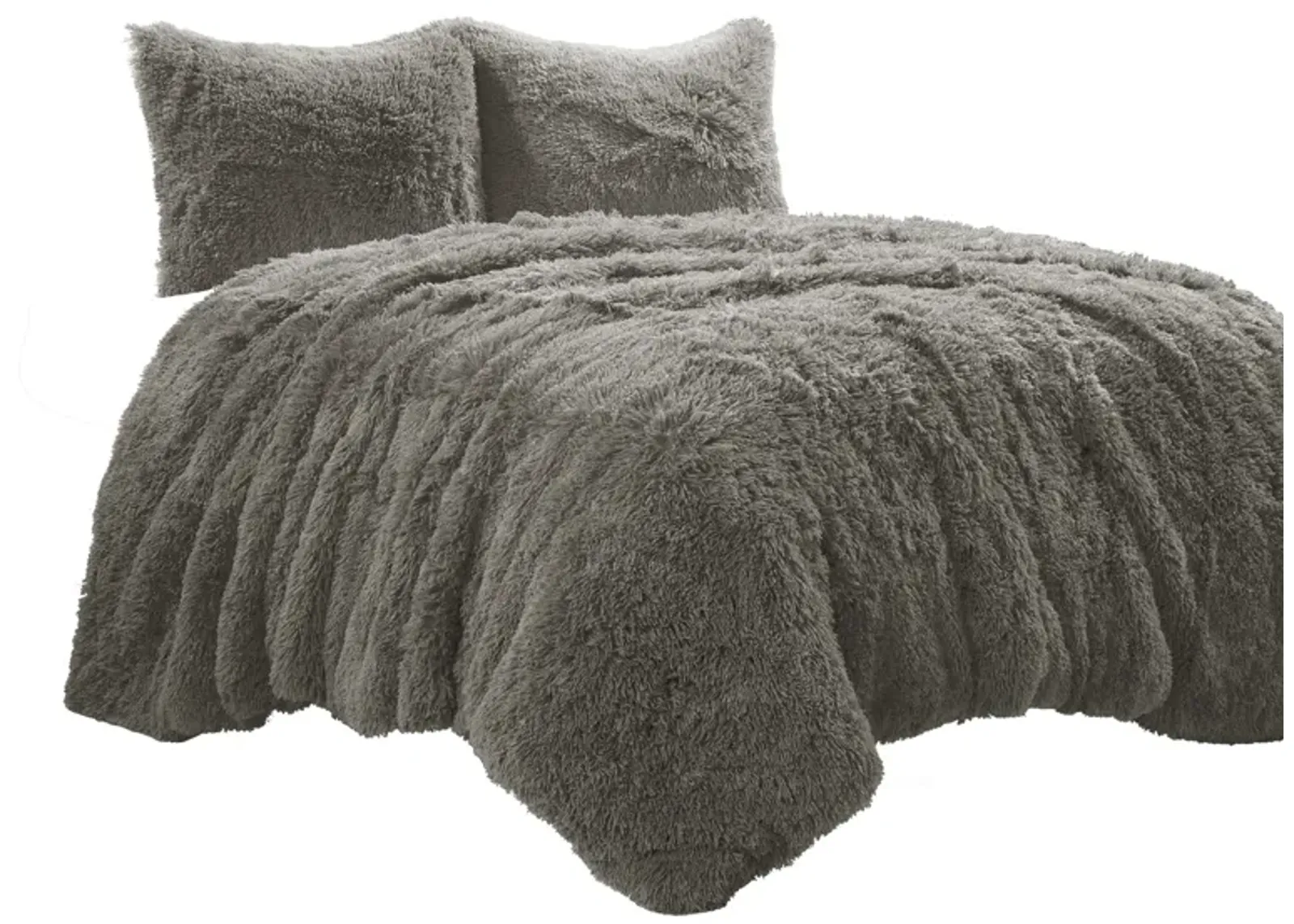 Emma Faux Fur Oversized Comforter 2-Pc Set