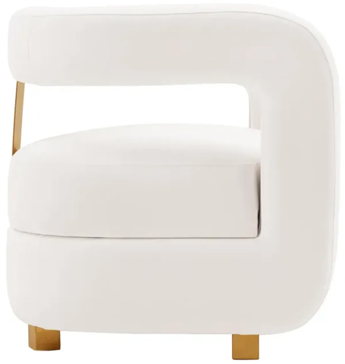 Amirah White Accent Chair