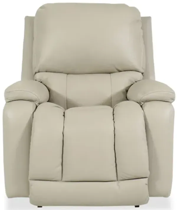 Greyson Ice Leather Power Rocking Recliner with Headrest & Lumbar