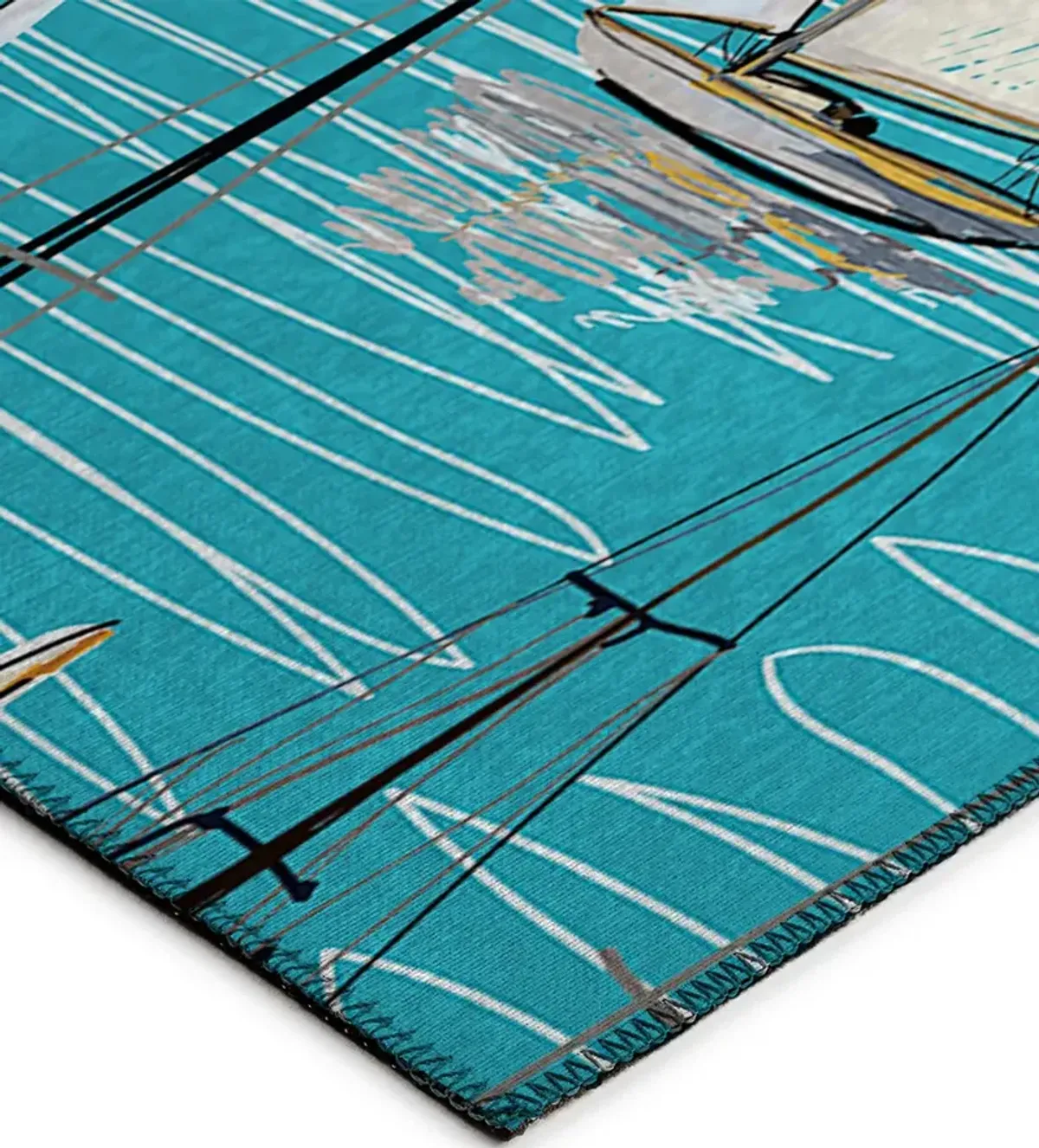 Harbor HA8 Teal 3' x 5' Rug