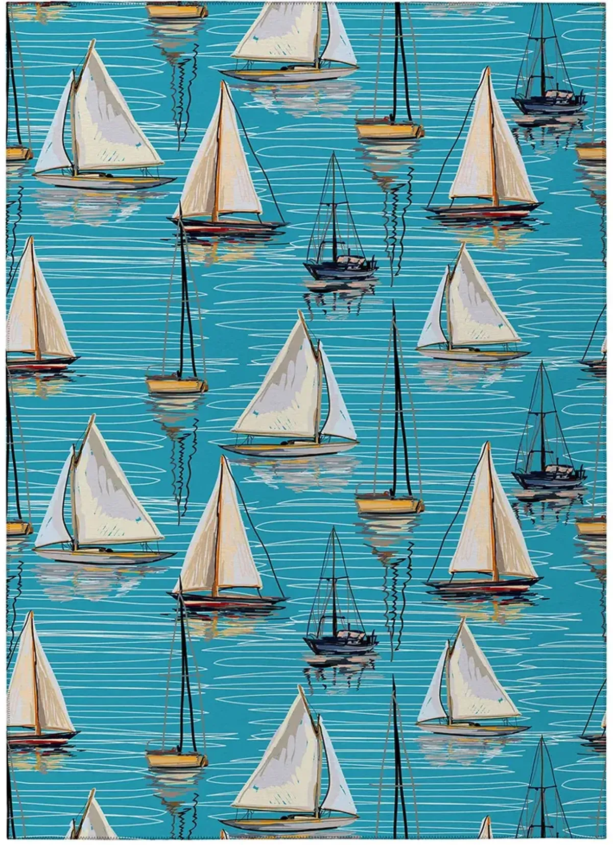 Harbor HA8 Teal 3' x 5' Rug