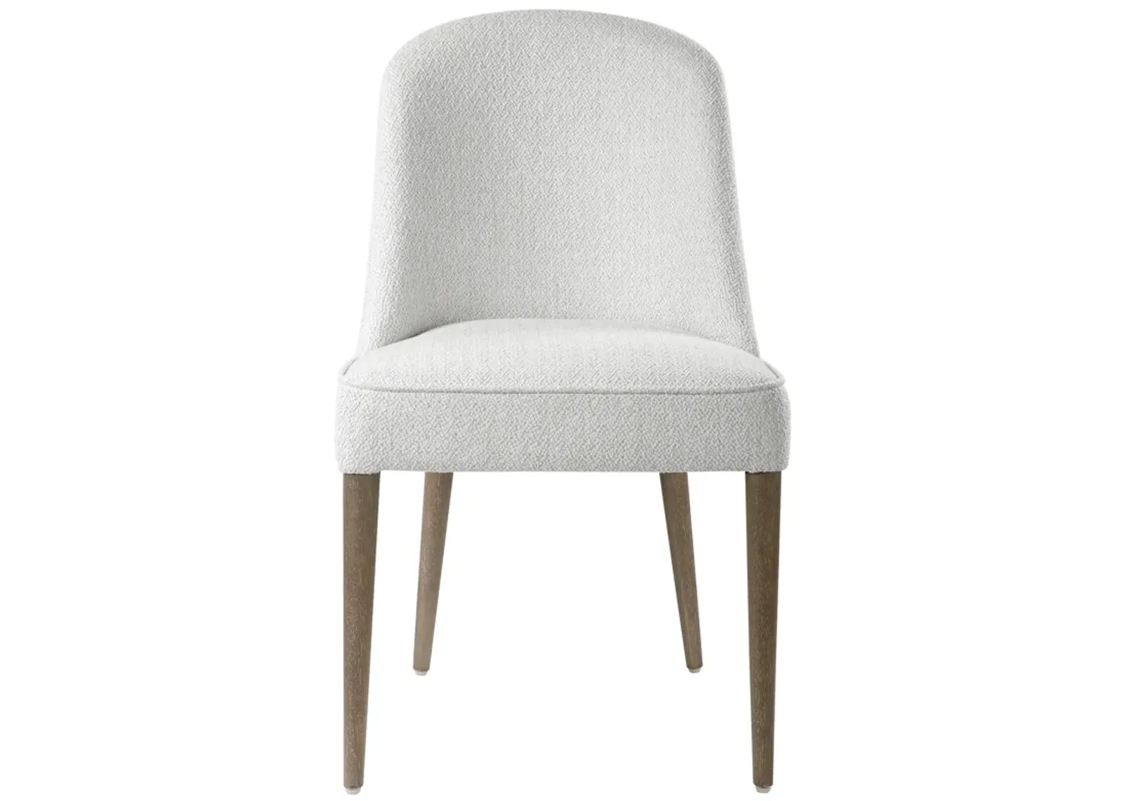 Brie Armless Chair, White,(Set of 2)