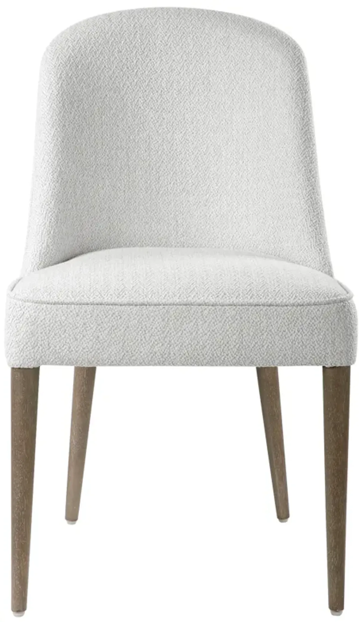 Brie Armless Chair in White (Set of 2)