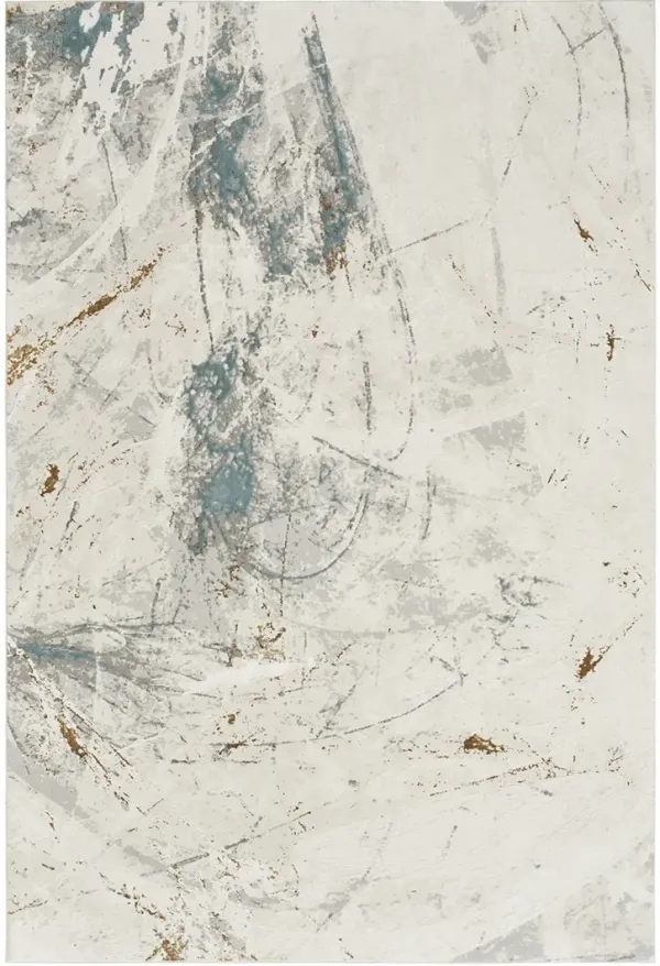 Desire DSR04 Ivory/Gray/Blue 3'11" x 5'11" Rug