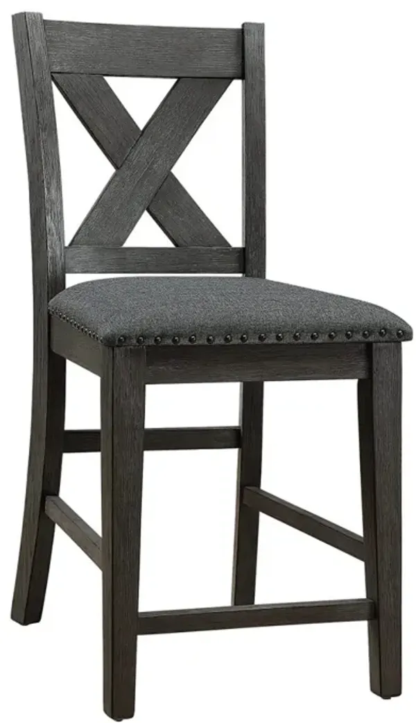 Streamdale 2 Modern Contemporary Dark Brown Counter Height Dining Chairs