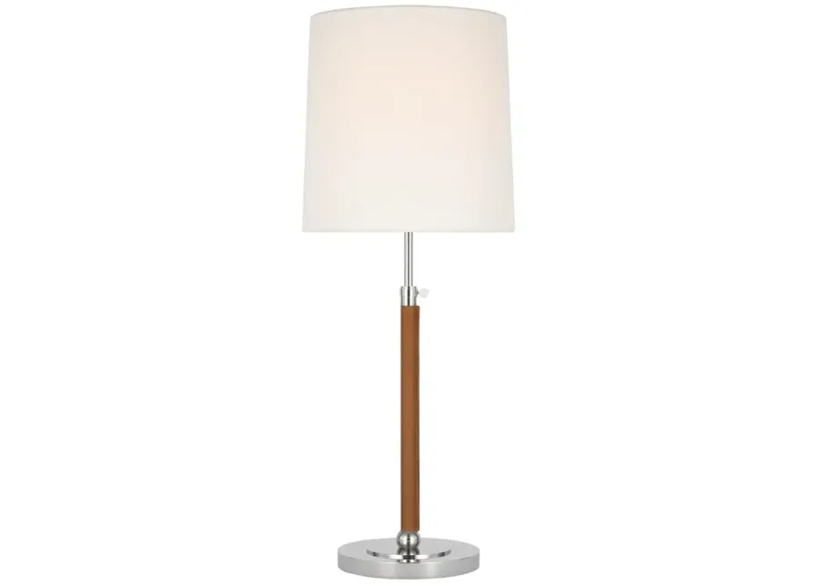 Bryant Large Wrapped Table Lamp in Polished Nickel