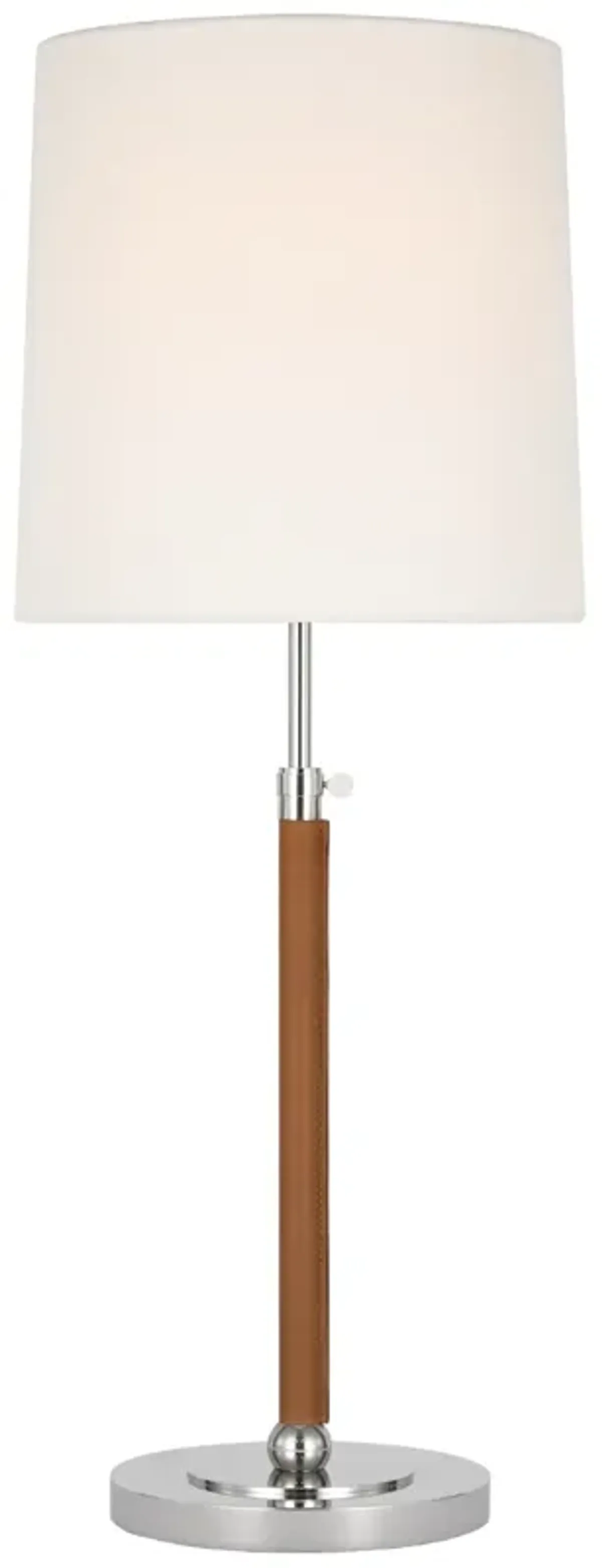 Bryant Large Wrapped Table Lamp in Polished Nickel