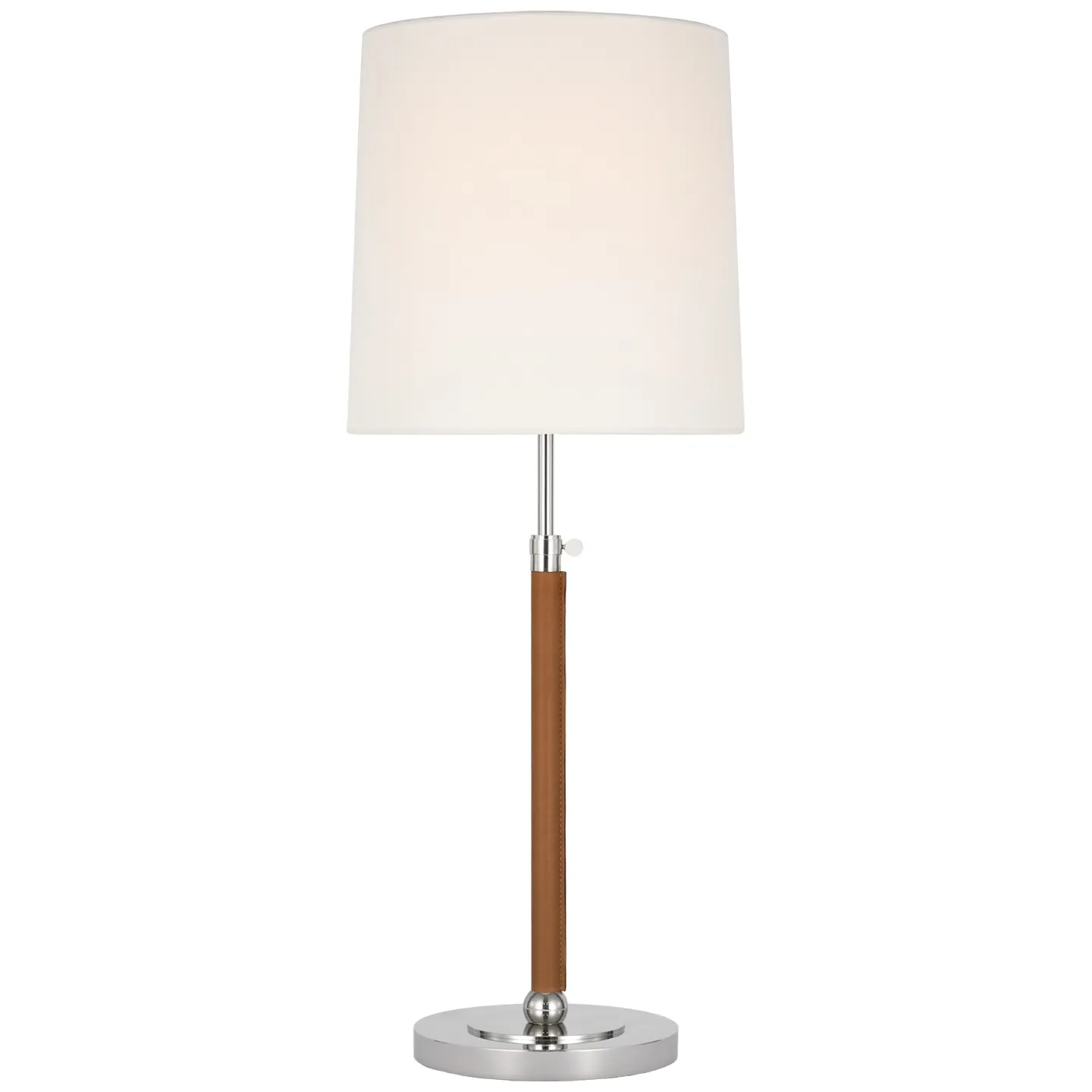 Bryant Large Wrapped Table Lamp in Polished Nickel