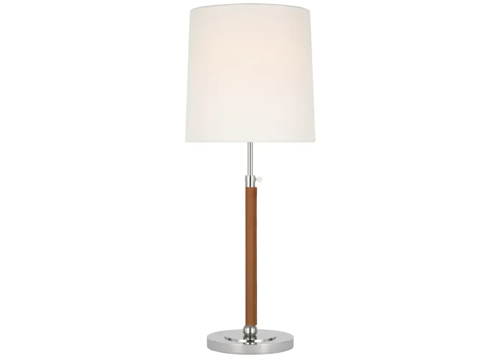 Bryant Large Wrapped Table Lamp in Polished Nickel