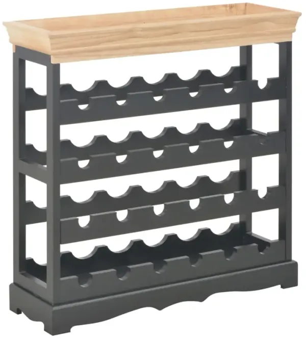 vidaXL Wine Cabinet Black 27.6x8.9x27.8 MDF