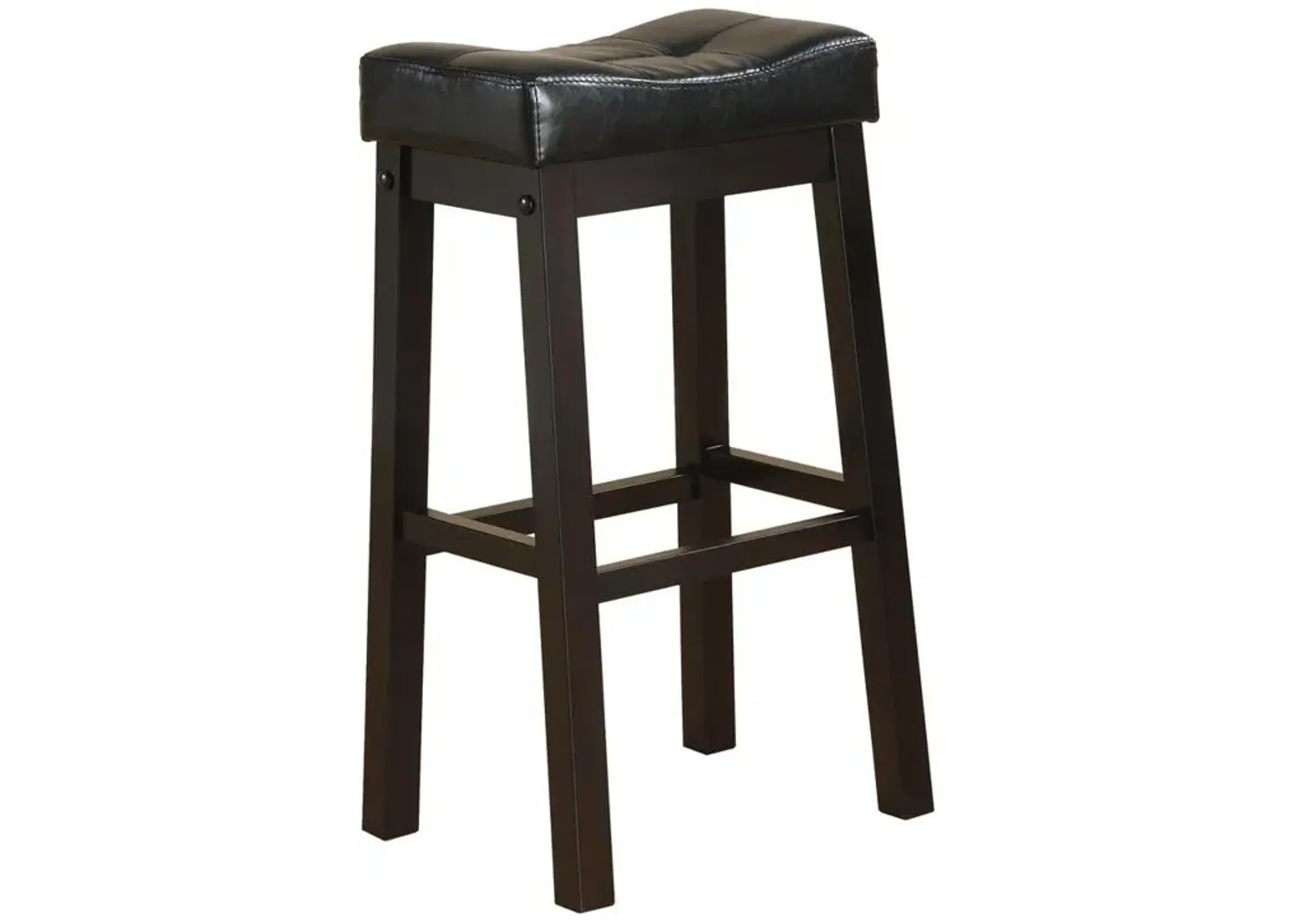 Donald Upholstered Bar Stools Black and Cappuccino (Set of 2)