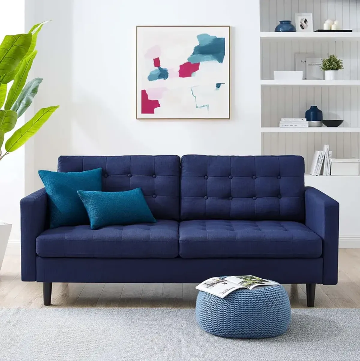 Modway Exalt Sofas, Royal Blue