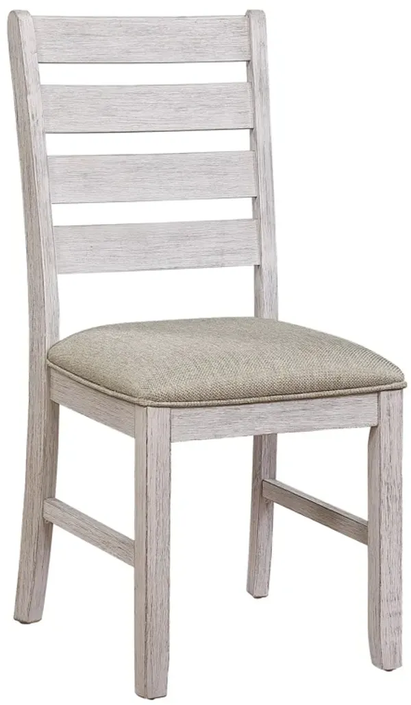 Streamdale Casual Dining Side Chairs 2 Piece Set Grayish White Finish