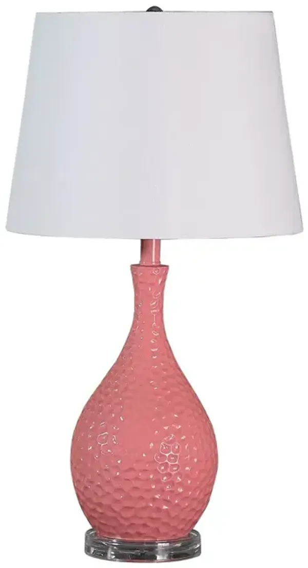 Streamdale 28" Pink Telli Pebble Mid-Century Resin Table Lamp