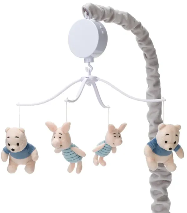 Disney Baby Forever Pooh Gray/Beige Bear Musical Baby Crib Mobile by Lambs & Ivy