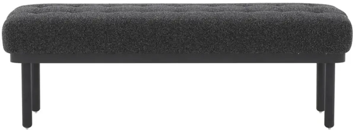 Belen Kox Elegant Boucle Midcentury Bench, Belen Kox