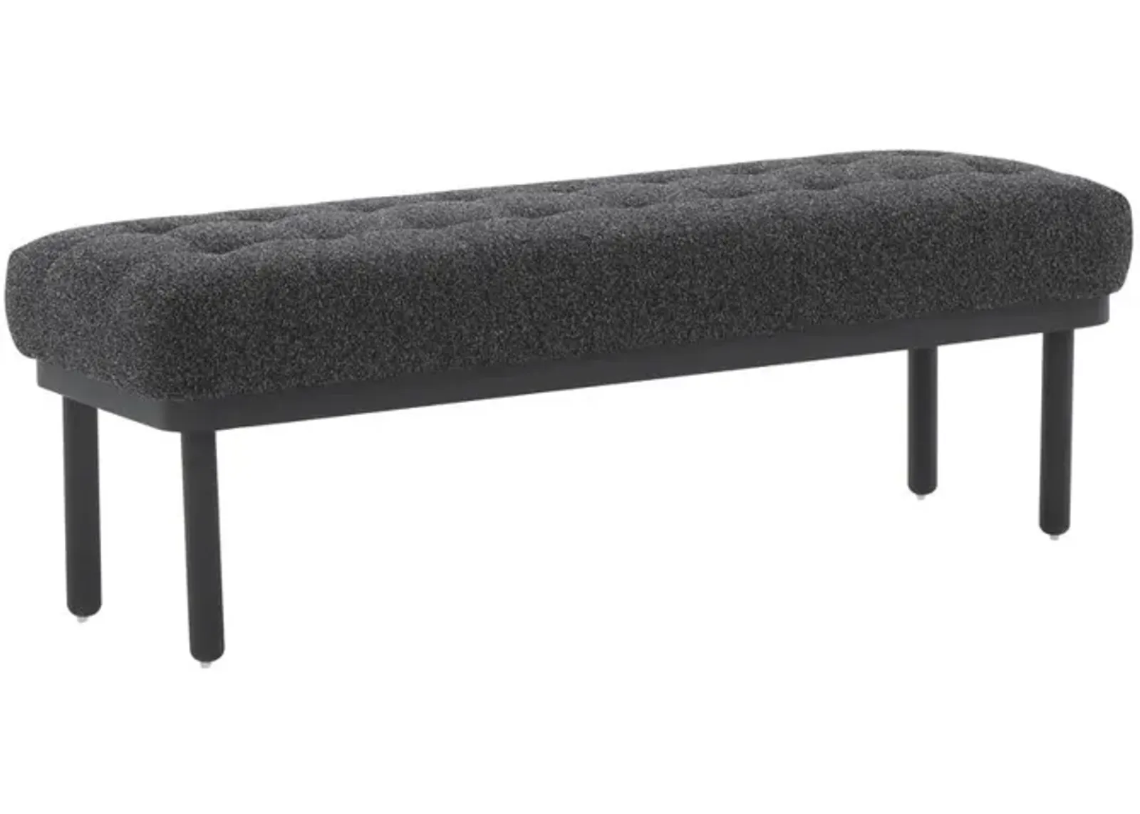 Belen Kox Elegant Boucle Midcentury Bench, Belen Kox