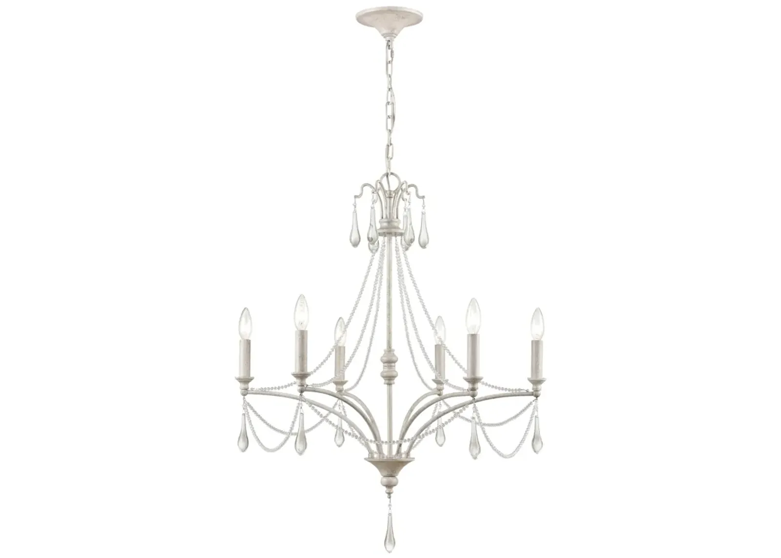 French Parlor 27'' Wide 6-Light Chandelier