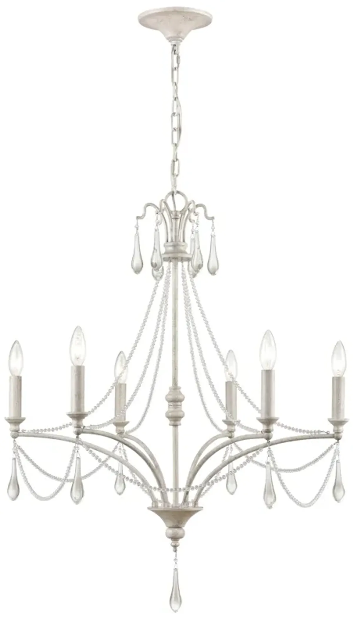 French Parlor 27'' Wide 6-Light Chandelier