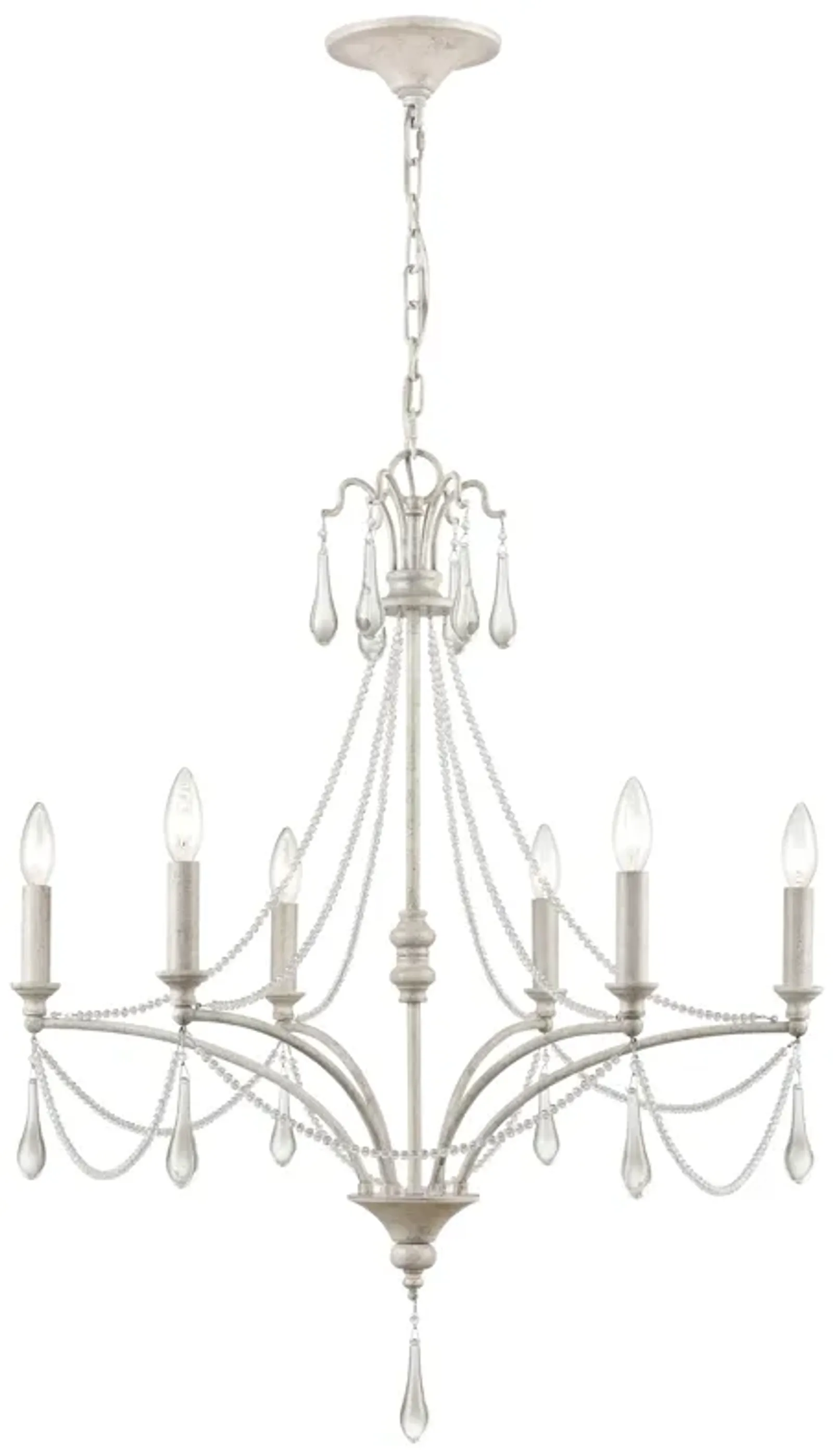 French Parlor 27'' Wide 6-Light Chandelier