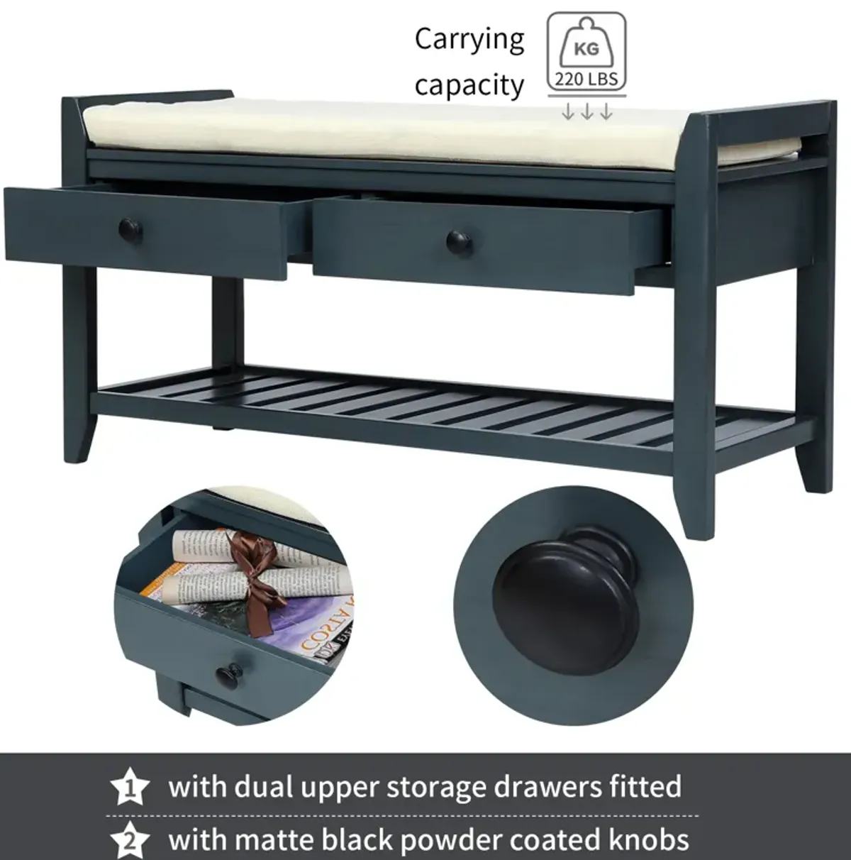 Merax Multipurpose Entryway Storage Bench